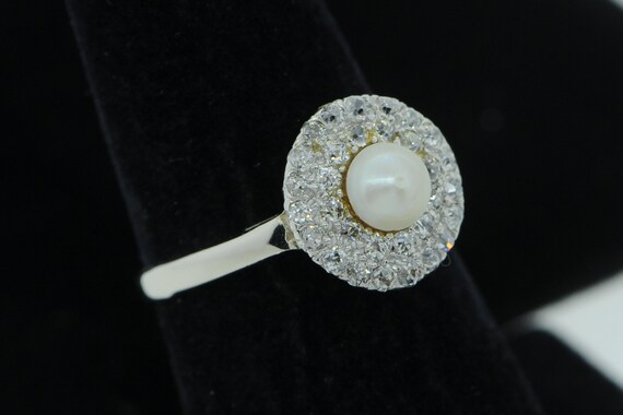 Antique (ca. 1920) Platinum and White Gold Pearl … - image 3