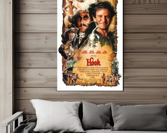 Hook (1991) Movie Poster | Robin Williams | Peter Pan | Fine Art | Wall Decor