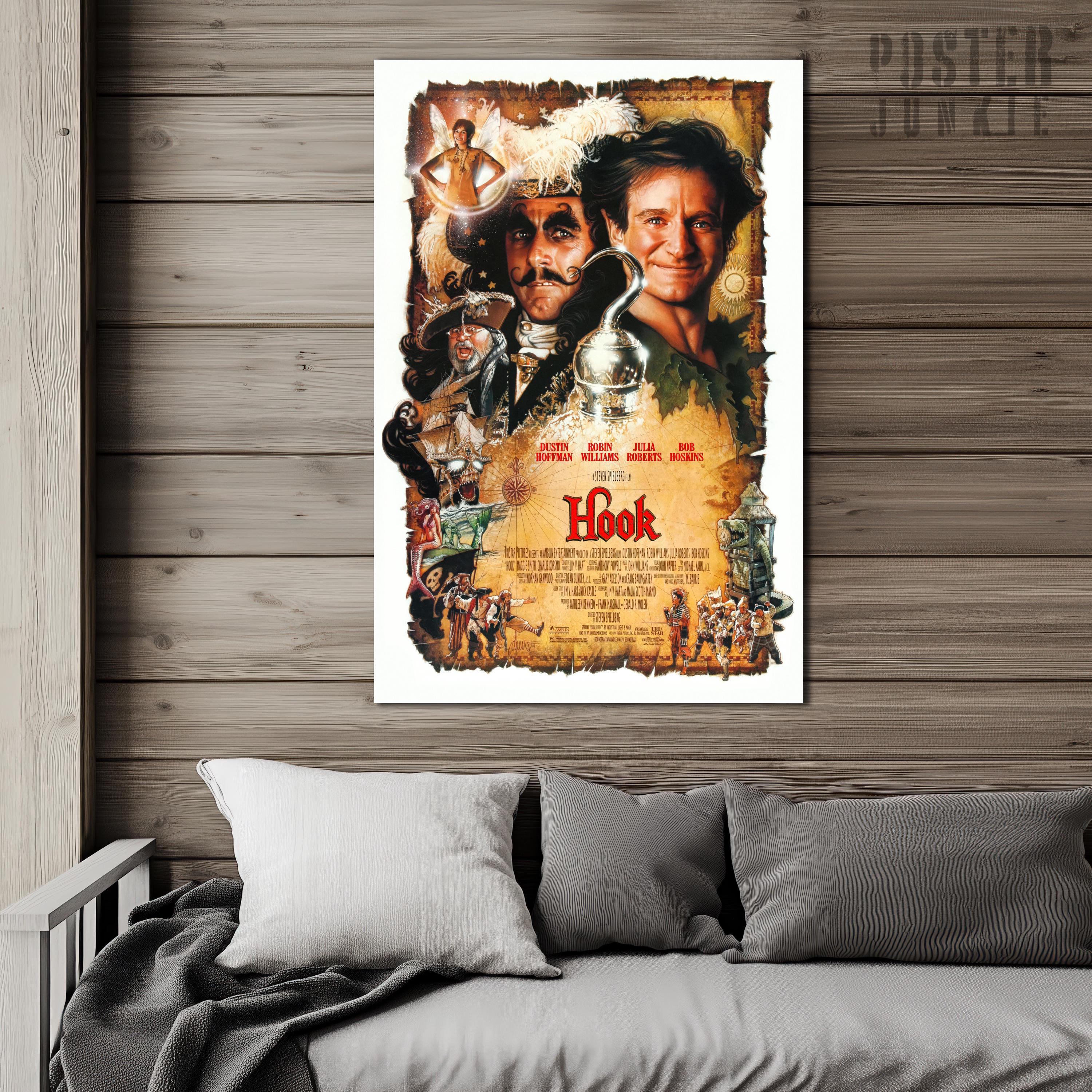 Hook (1991) Movie Poster | Robin Williams | Peter Pan | Fine Art