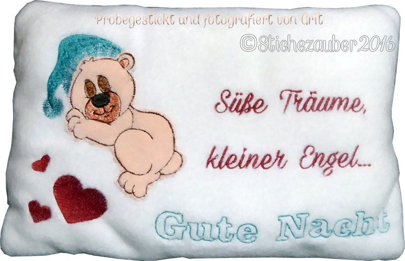 ith Teddy Pillow Sweet Dreams 20x30 image 2