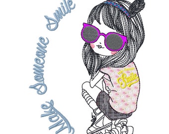 Coole Girls Doodle "Make someone smile" 13x18cm