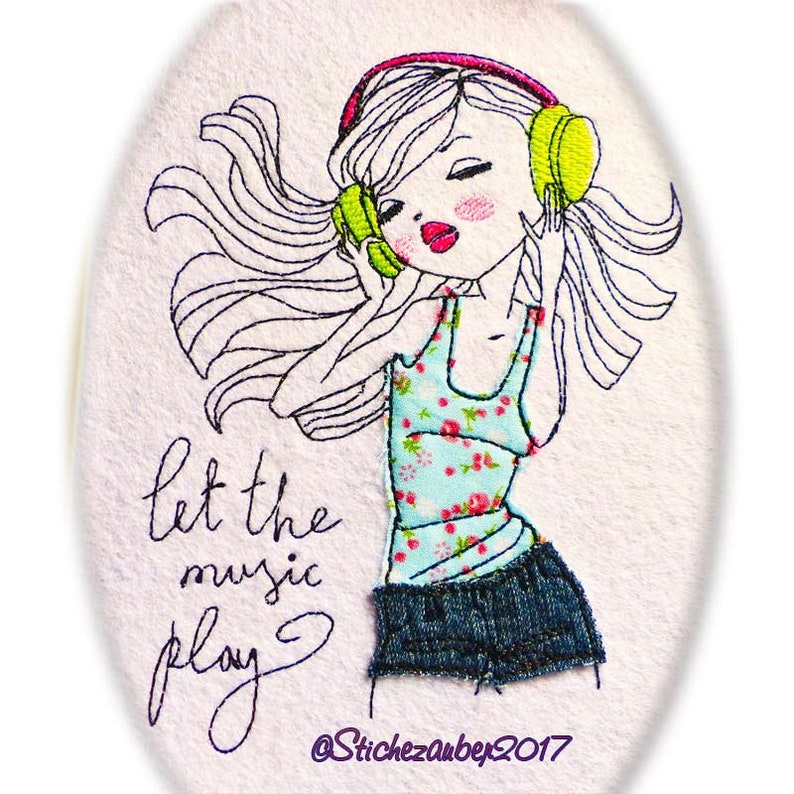 Cool Girls Doodle Music 13 x 18 cm image 2