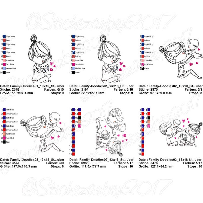 Family-Doodles 10x10 und 13x18cm Bild 4