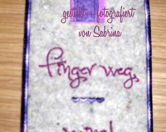 ITH LiftUp-HandyBag "Finger weg" Gr. L 13x18