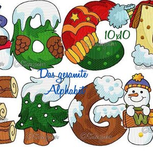 WINTER ALPHABET 26+2 letters 10x10