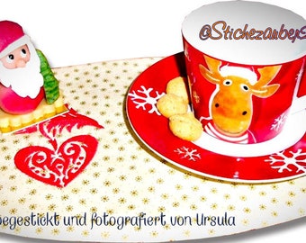 Weihnachts-MugRugs "Christmas" Set 20x30cm"