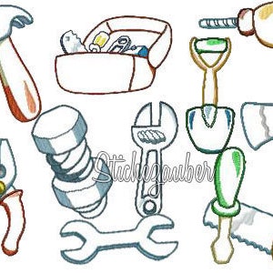 Tool box Embroidery files-Set 10x10 image 1