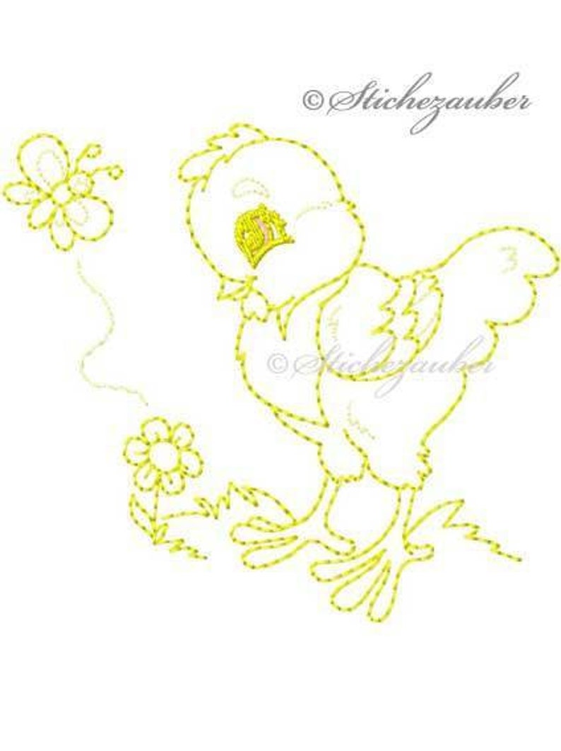 Easter Chick Embroidery files-Set 13x18 image 4