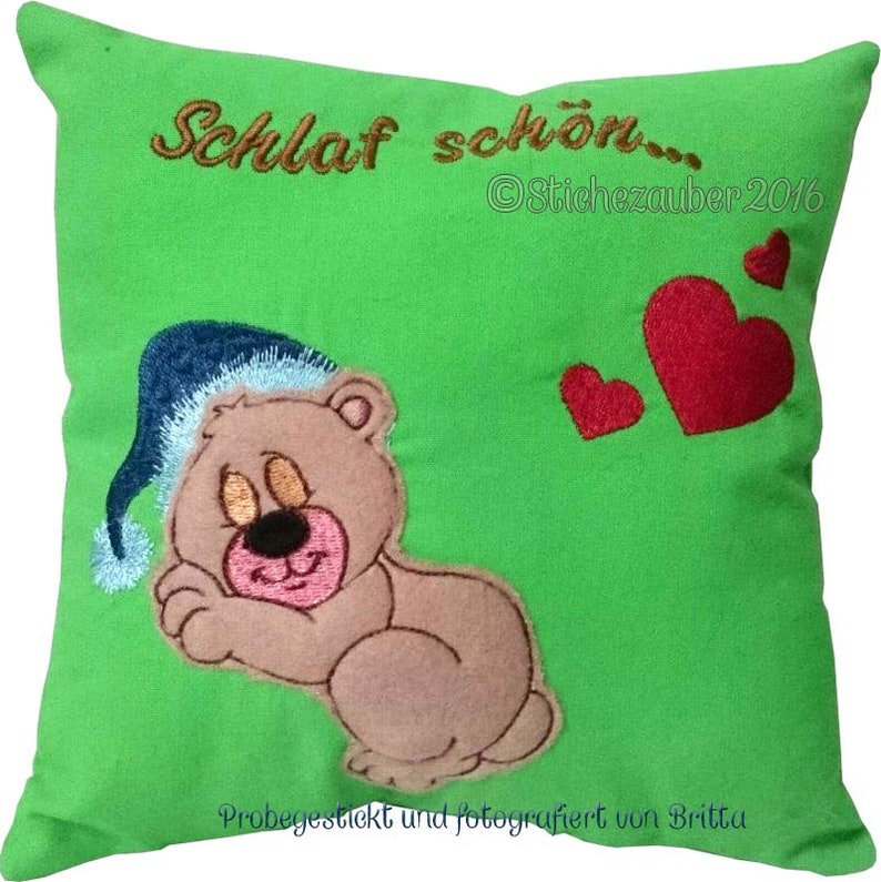 ITH-Teddy-Kissen Schlaf schön 20x20 Bild 1