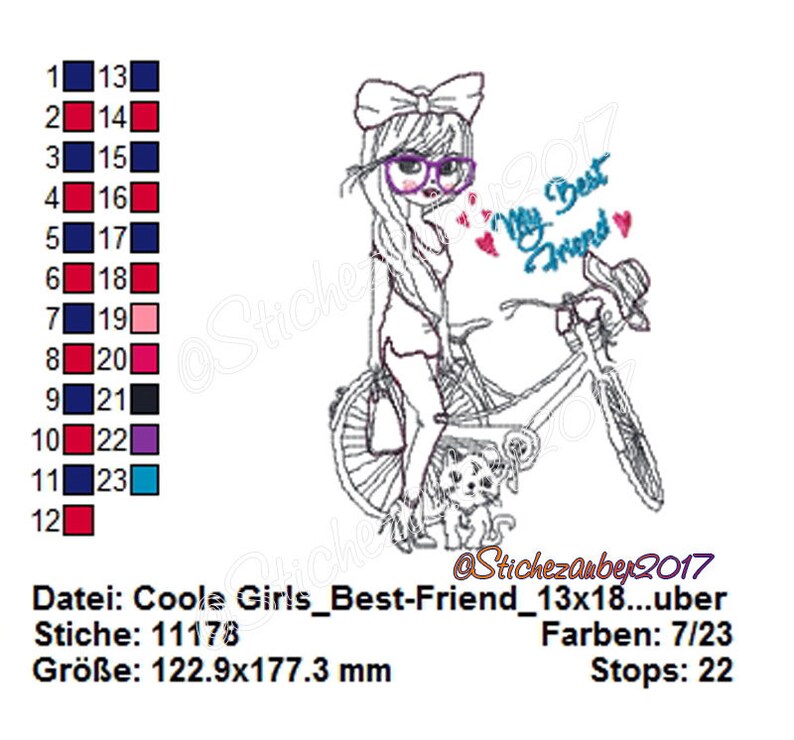 Coole Girls Doodle My best friend 13x18cm Bild 4
