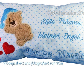 ith Teddy Pillow "Sweet Dreams" 20x30