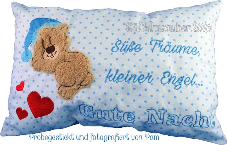 ith Teddy Pillow Sweet Dreams 20x30 image 1