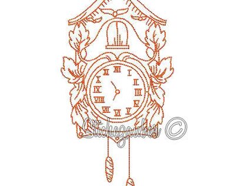 Old Clocks" Embroidery File Set 10x10 and larger