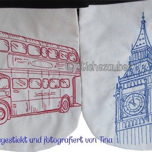 London Redwork-Set 13x18 Bild 3