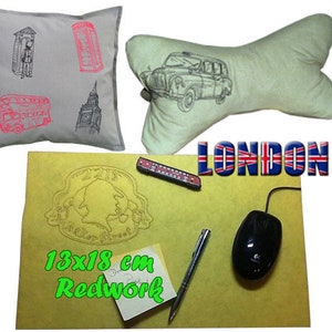 London Redwork-Set 13x18 Bild 2