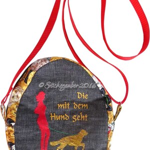 Spruch Die mit dem Hund geht... 13x18cm Bild 3