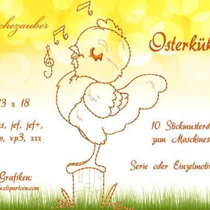 OSTERKÜKEN Stickdateien-Set 13x18 Bild 1