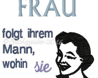 Die kluge Frau..." Spruch 13x18cm