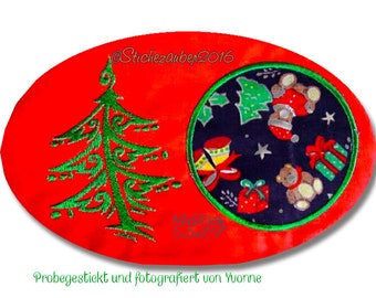 Weihnachts-MugRugs "Christmas" Set 14x20cm"