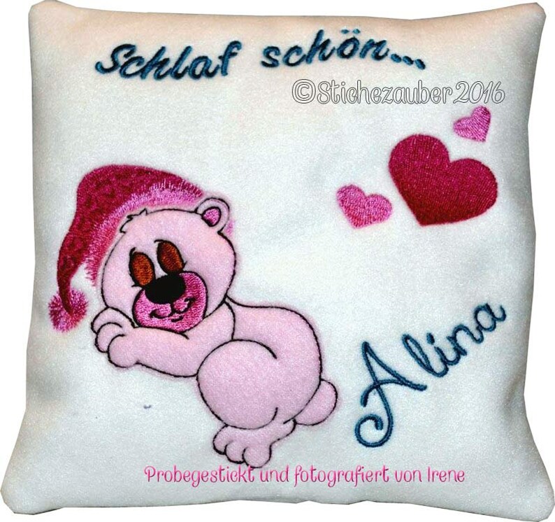 ITH-Teddy-Kissen Schlaf schön 20x20 Bild 2