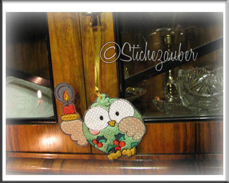 Christmas OWLS Embroidery files-Set 10x10 image 4