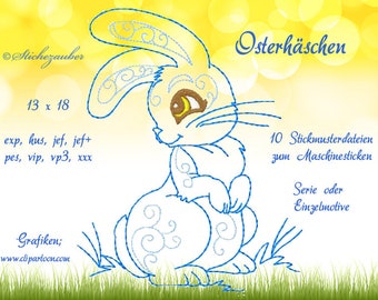 Easter Bunny "Embroidery files-Set 13x18