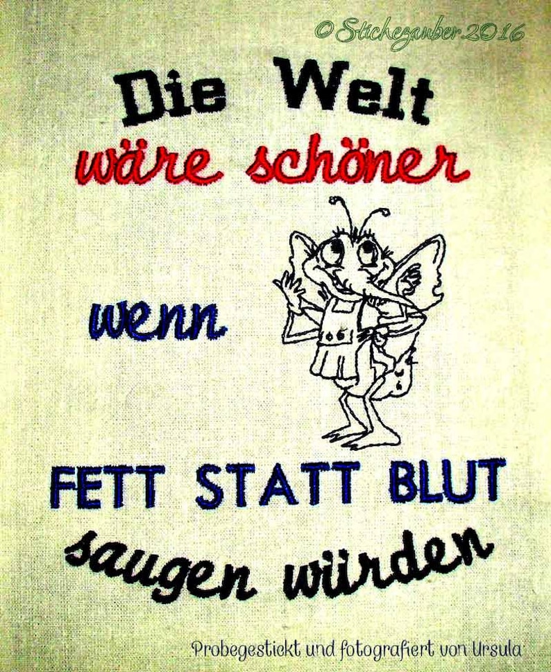 Die Welt wäre schöner... Spruch 13x18cm Bild 1