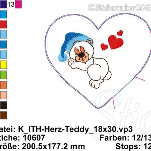 ITH-Teddy-Herzkissen 20x26 Bild 4