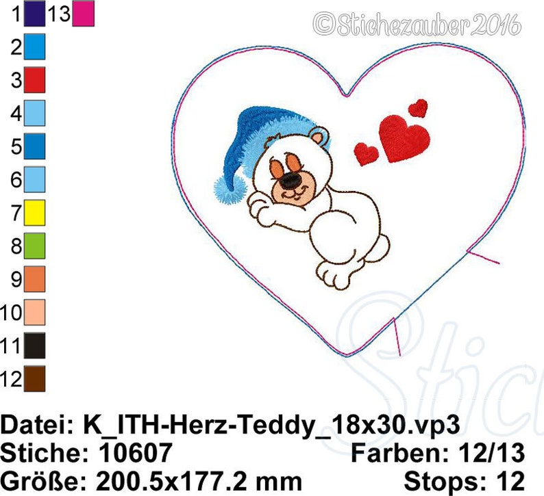 ITH-Teddy-Herzkissen 20x26 Bild 4