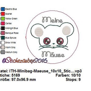 ITH Mini-Bag Meine Mäuse 10x10 Bild 4