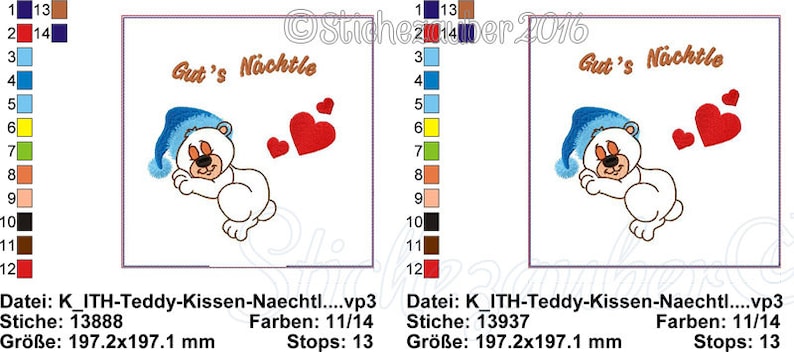 ITH-Teddy-Kissen Guts Nächtle 20x20 Bild 3