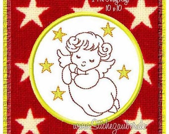 Christmas mug Rugs "star Angel" set 10x10