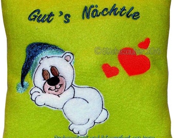 ITH Teddy Pillow "Guts N'chtle" 20x20