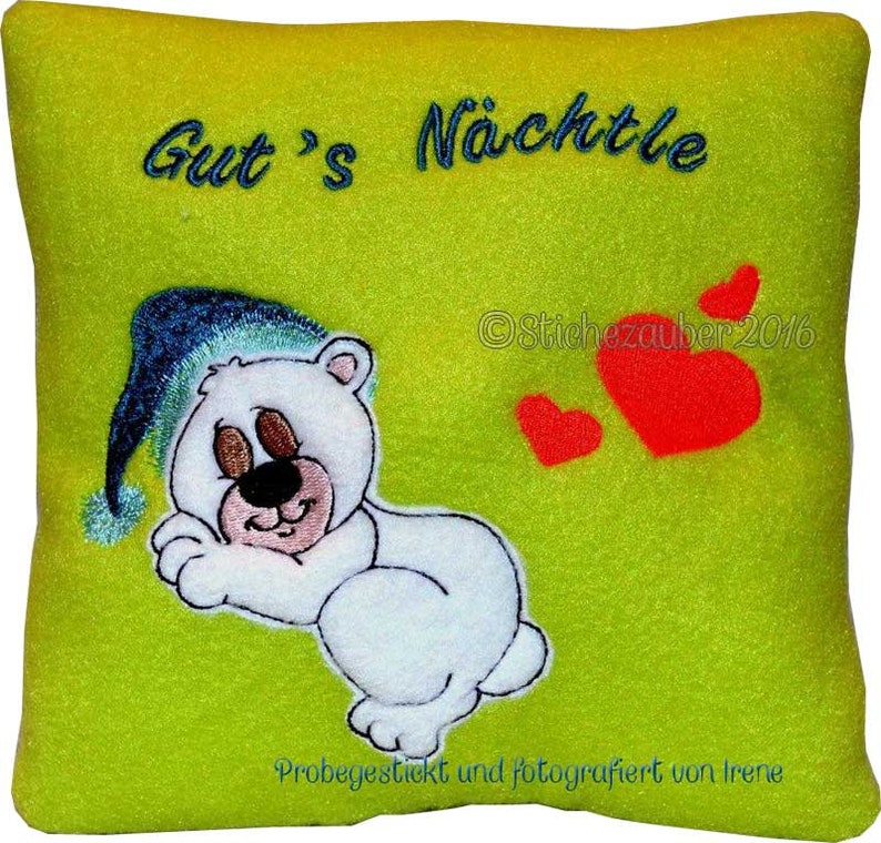 ITH-Teddy-Kissen Guts Nächtle 20x20 Bild 1