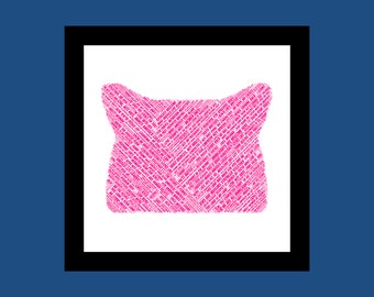 PUSSY HAT - Women's March Art - Award Winner signed original art print