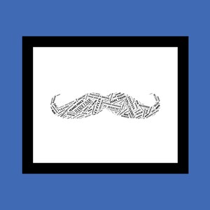 Moustache styles signed original art print image 1