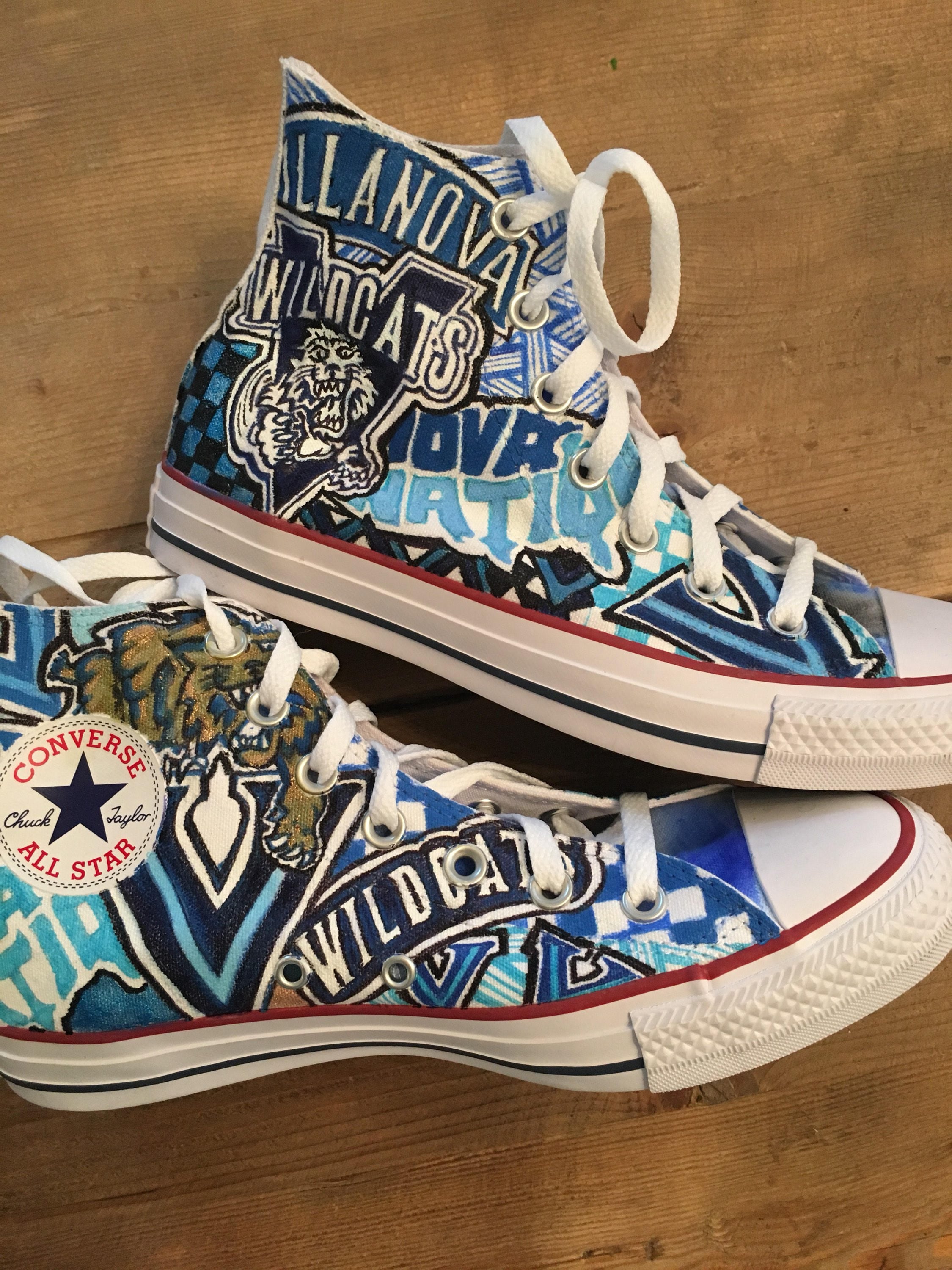 Custom Villanova Hightop Converse - Etsy