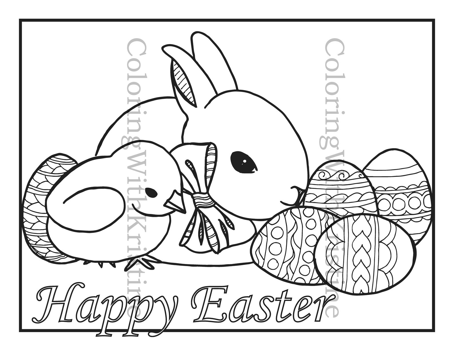 Easter Coloring Pages Printable Coloring Pages Easter | Etsy