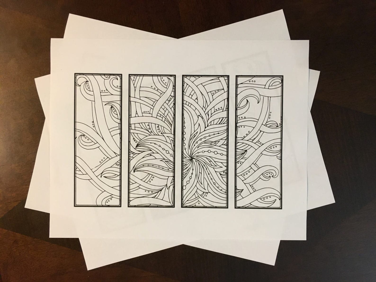 DIY Bookmarks Set of 4 Printable Coloring Page Instant - Etsy