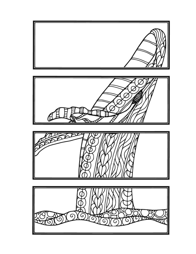diy gray whale bookmarks set of sea printable coloring etsy