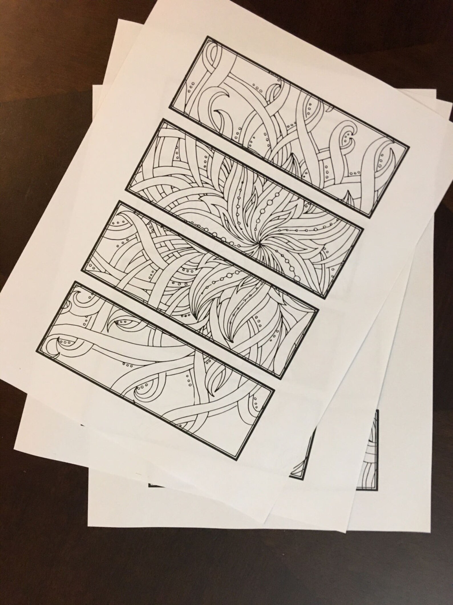 DIY Bookmarks Set of 4 Printable Coloring Page Instant - Etsy