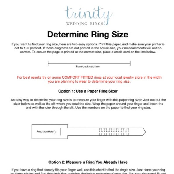 Determine Ring Size Ring Sizer US/CA Measure Ring Size International Ring Chart