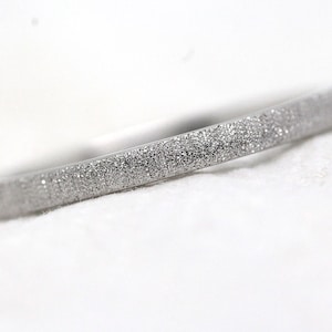 3mm 925 Sterling Silver Wedding Band for Women • Sparkly simple Promise Anniversary Ring