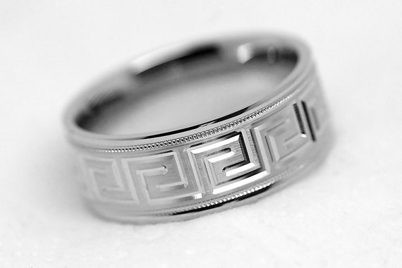 【20/80】 STERLING SILVER ID RING 8mm Sterling Silver Ring 8mm Band Genuine Solid Hallmarked 925