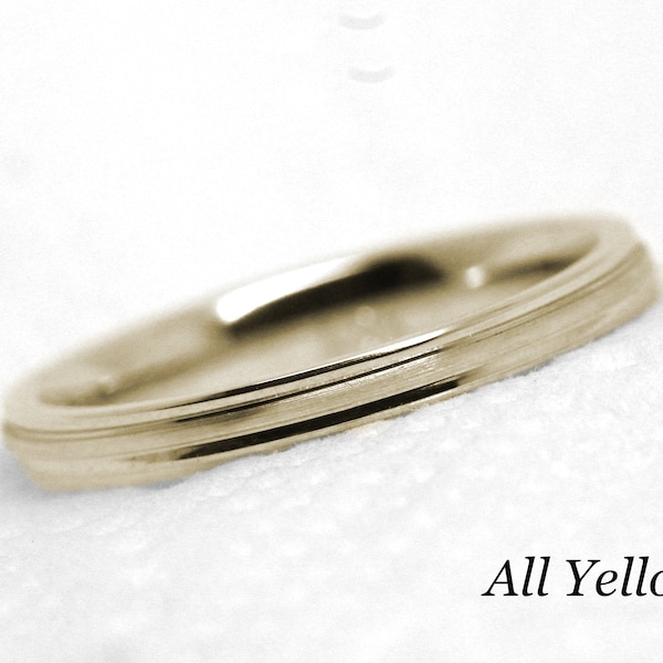 2mm 10K Gold Wedding Bands Women • Solid Gold Rings for Women • Stacking Ring • Wedding Jewelry