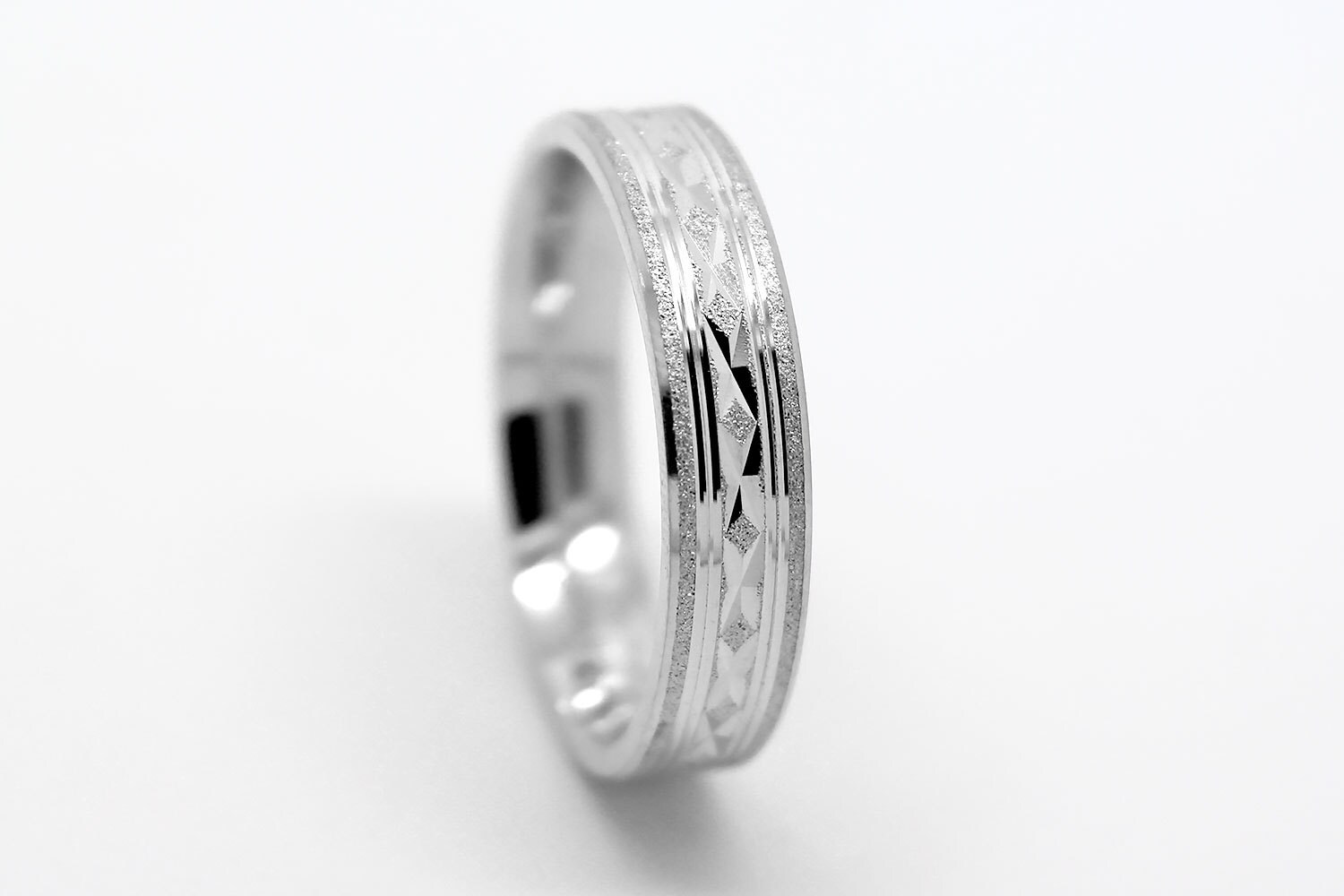 5mm 925 Sterling Silver Wedding band Filigree silver ring | Etsy