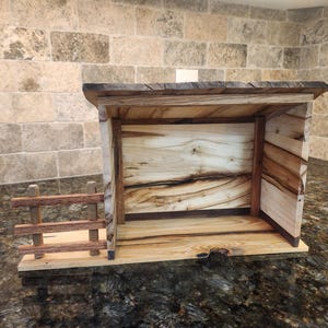 Nativity Set, Nativity stable, wooden, handmade, creche, reclaimed wood