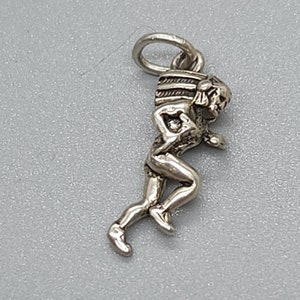 Vintage Indian Chef dancing, Charm, Sterling Silver, Made in USA