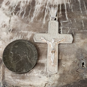 Cross Crucifix  Pendent only, Sterling Silver, Handmade , Jewelry