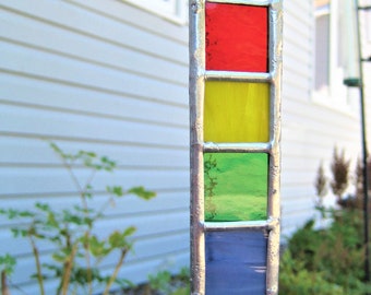 PLANT STAKE - Stained Glass - Rainbow Bridge